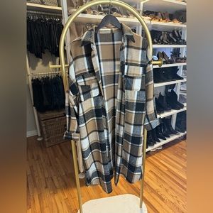 Long flannel jacket